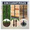 Newhouse Lighting 9 ft. 8 in. Outdoor String Light Poles for Outside Lights for Garden, Patio and Backyard Decor, 2PK NHSLP-2P